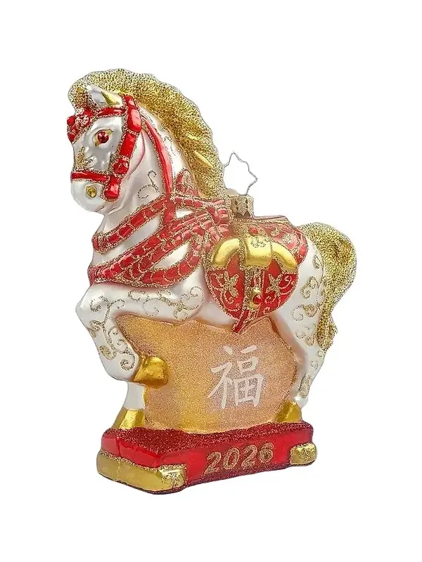 Christopher Radko 2026 Year Of The Horse Glass Ornament