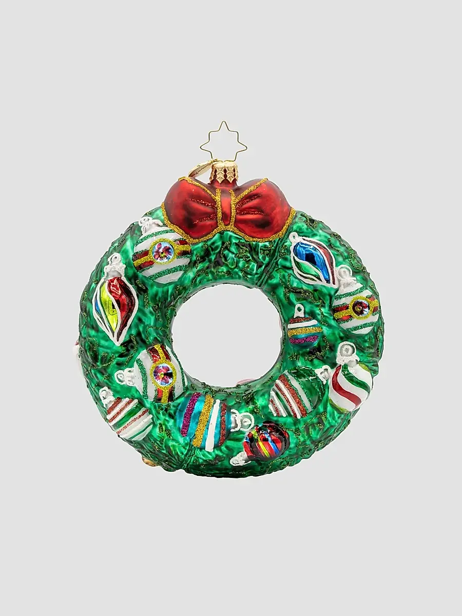 Christopher Radko Jingle All The Way Wreath Glass Ornament | Thumbnail 2 Christopher Radko Jingle All The Way Wreath Glass Ornament | Thumbnail 2