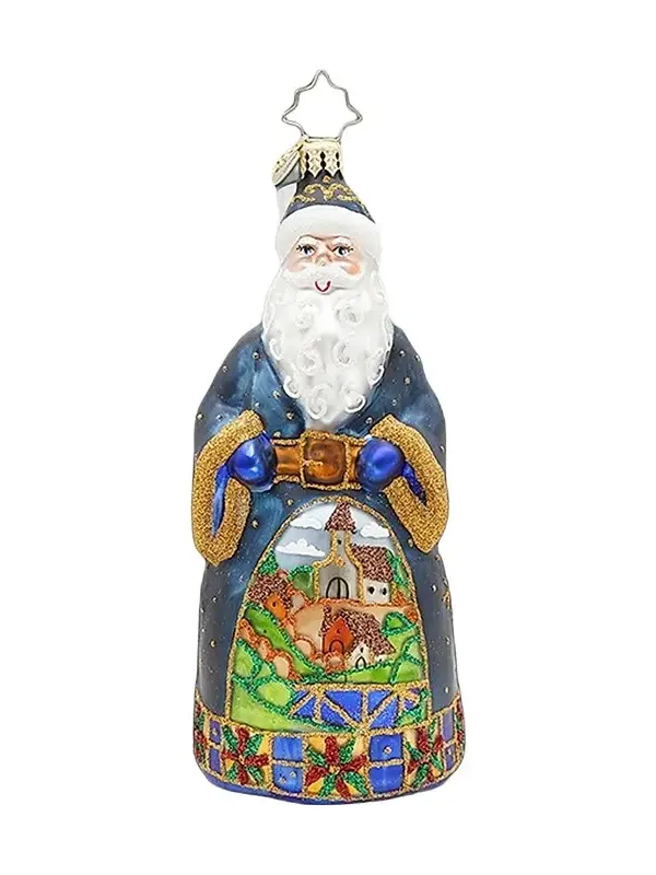Christopher Radko Santa's Keepsake Village Glass Ornament