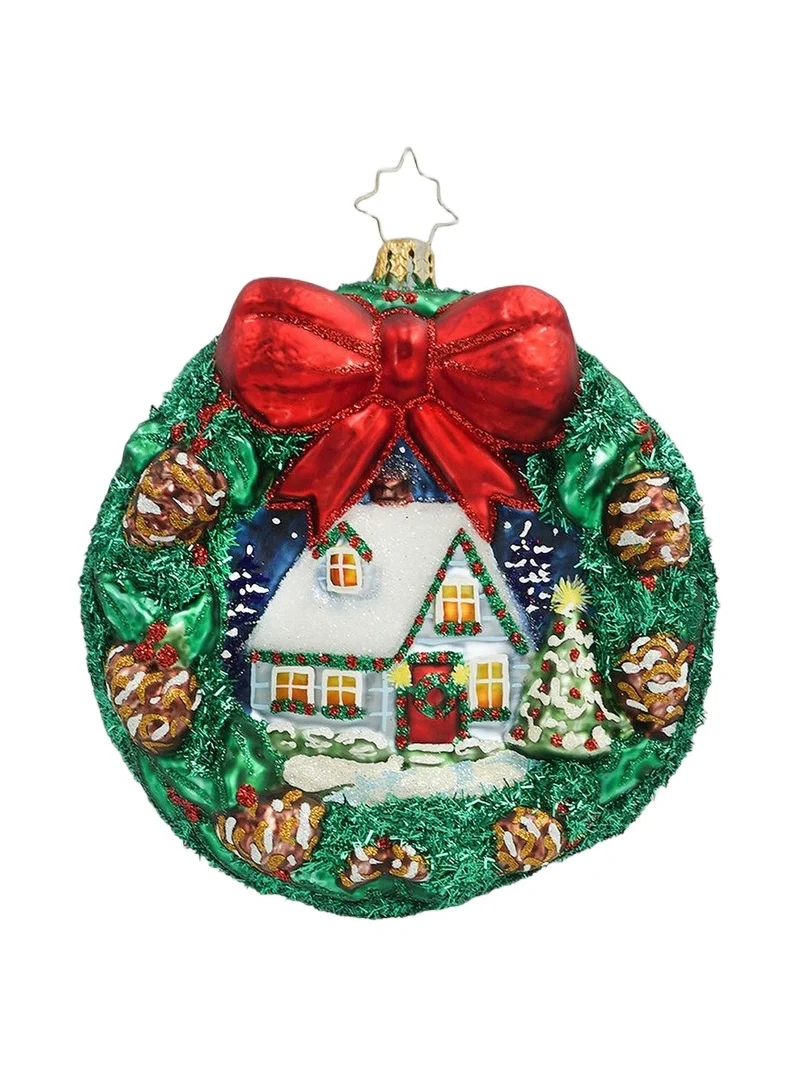 Christopher Radko Wreaths Holly Jolly Hideaway Ornament