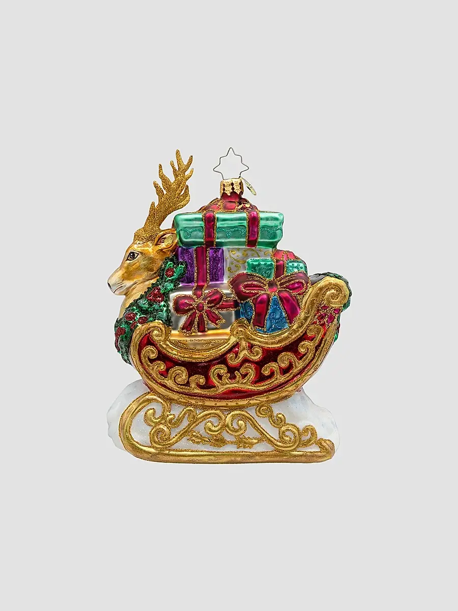 Christopher Radko The Noble Sleighride Glass Ornament | Thumbnail 2 Christopher Radko The Noble Sleighride Glass Ornament | Thumbnail 2