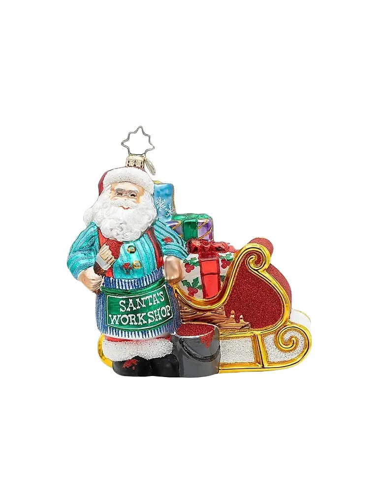 Christopher Radko American Santa Color Me Christmas! Glass Ornament | Image 1 Christopher Radko American Santa Color Me Christmas! Glass Ornament | Image 1