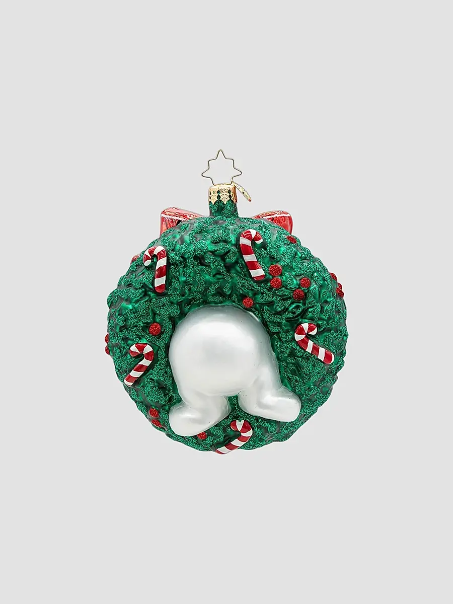 Christopher Radko Whimsical Snowman Candy Cane Cuddles Ornament | Thumbnail 2 Christopher Radko Whimsical Snowman Candy Cane Cuddles Ornament | Thumbnail 2