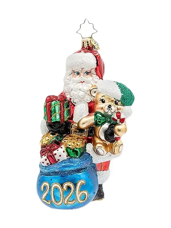 Christopher Radko St. Nick's 2026 Treasures Glass Ornament