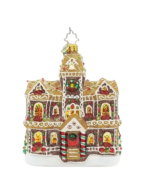 Christopher Radko Candy & Sweets Gingerbread Manor Glass Ornament