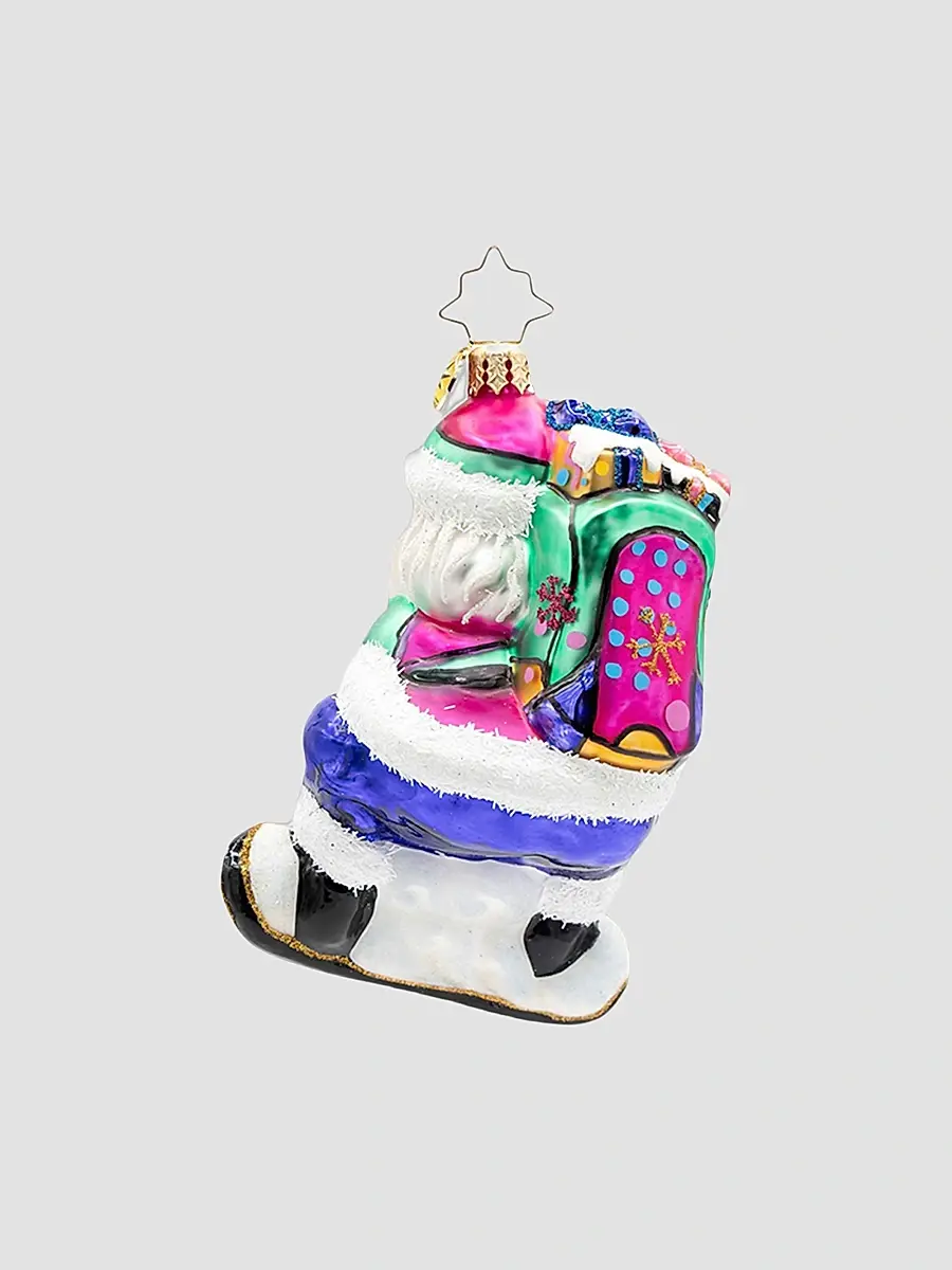 Christopher Radko Whimsical Santa Shreddin' Claus Ornament | Thumbnail 2 Christopher Radko Whimsical Santa Shreddin' Claus Ornament | Thumbnail 2
