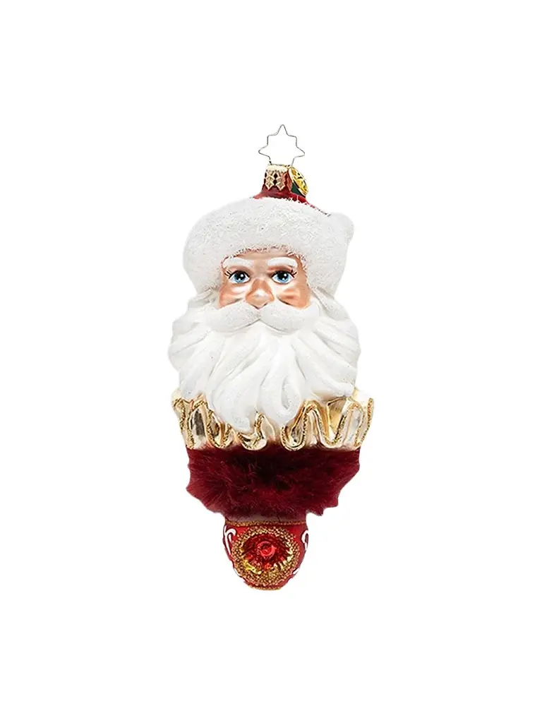 Christopher Radko Marvelous Nicholas Glass Santa Ornament | Image 1 Christopher Radko Marvelous Nicholas Glass Santa Ornament | Image 1