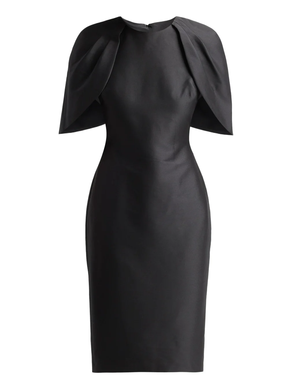 BADGLEY MISCHKA Women's Mikado Cape-Shoulder Sheath Dress