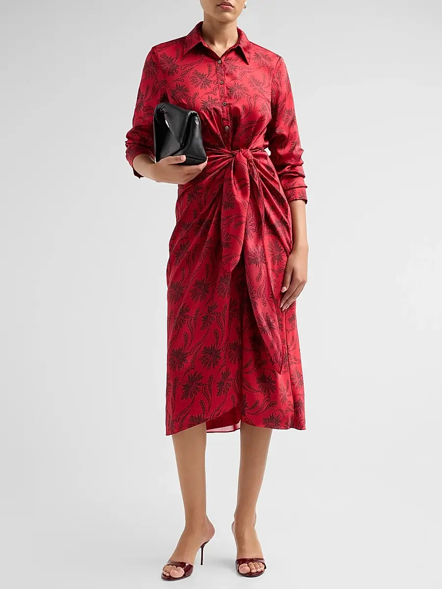 Cinq à Sept Women's Jacey Paisley Fan Midi Dress | Thumbnail 2