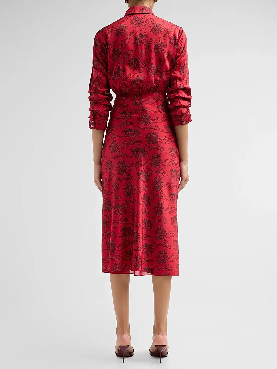 Cinq à Sept Women's Jacey Paisley Fan Midi Dress | Thumbnail 3