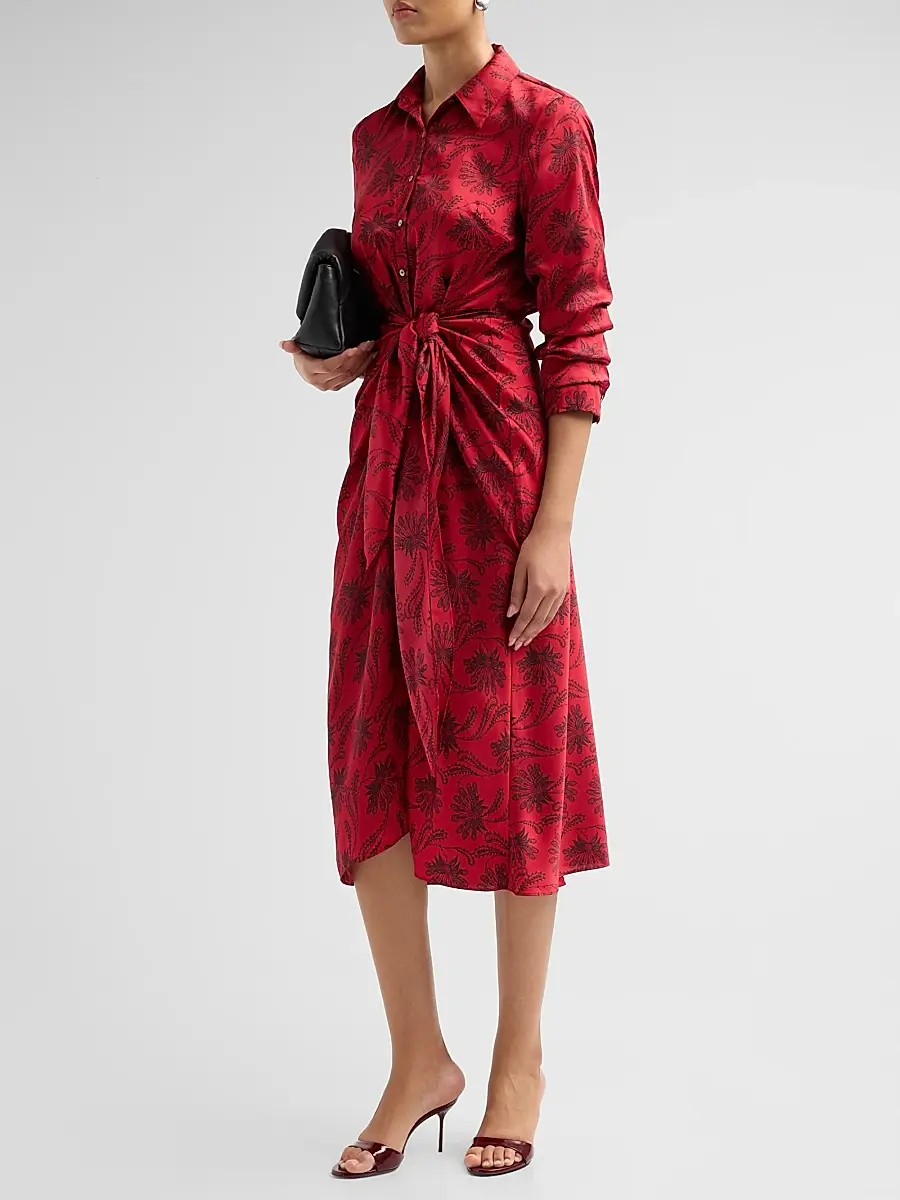 Cinq à Sept Women's Jacey Paisley Fan Midi Dress | Thumbnail 4