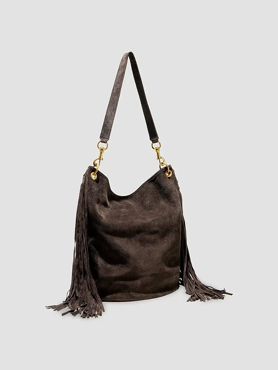 Nili Lotan Women's Asher Suede Fringe Shoulder Bag | Thumbnail 2