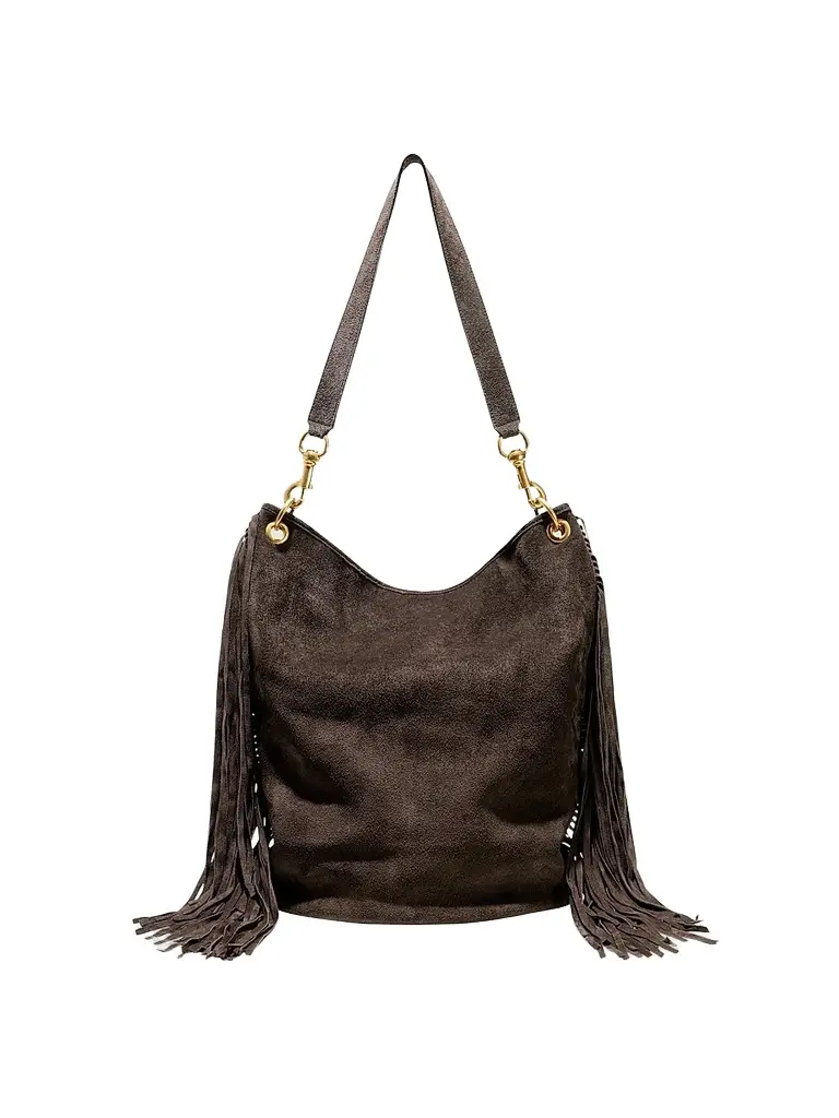 Nili Lotan Women's Asher Suede Fringe Shoulder Bag | Image 1 Nili Lotan Women's Asher Suede Fringe Shoulder Bag | Image 1