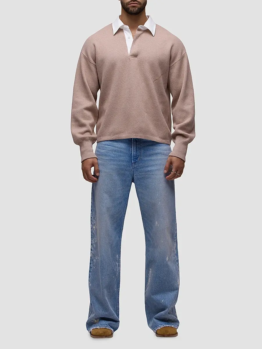 Hudson Jeans Men's Luca Paint-Splatter Wide-Leg Jeans | Thumbnail 2 Hudson Jeans Men's Luca Paint-Splatter Wide-Leg Jeans | Thumbnail 2