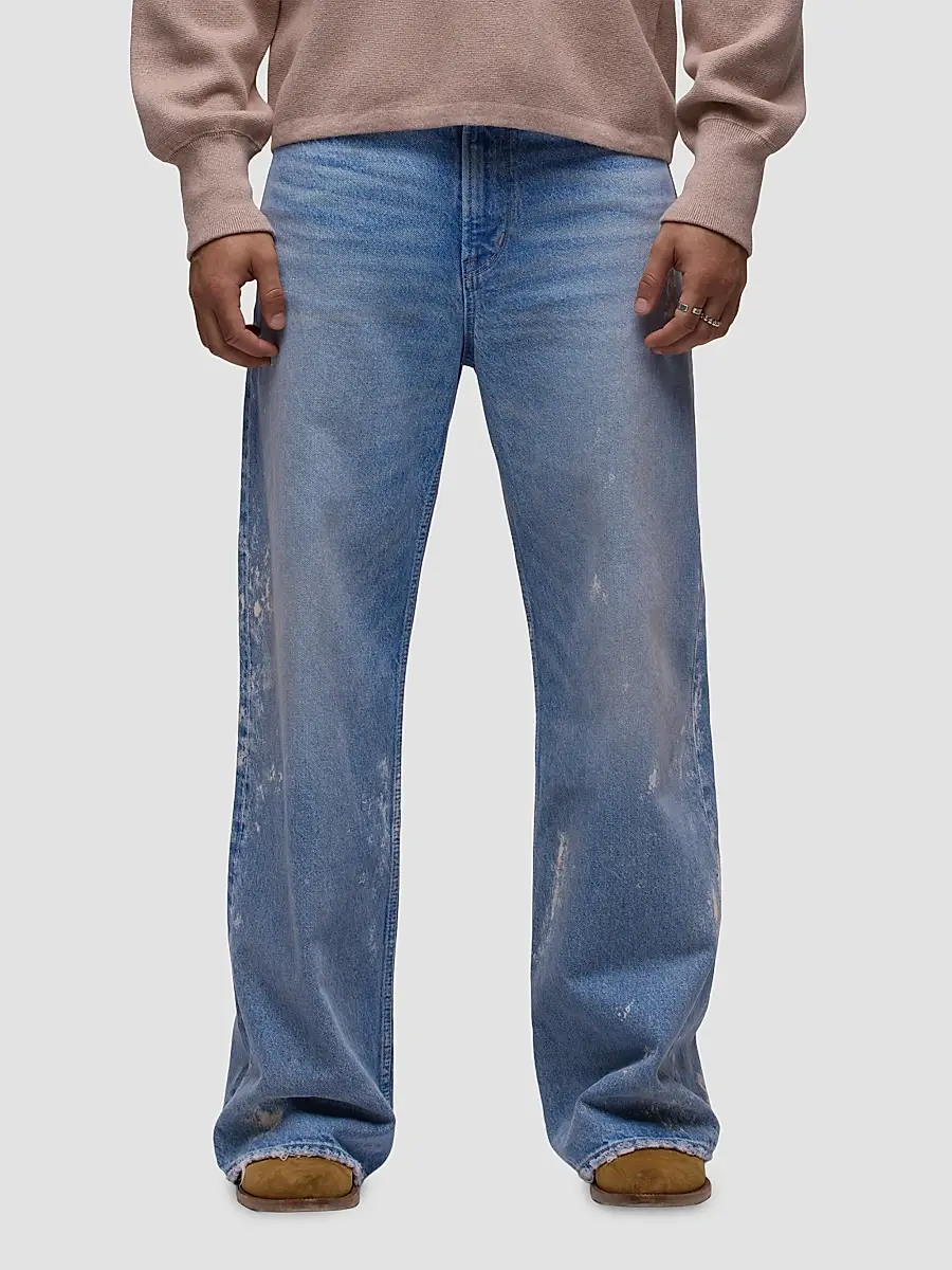 Hudson Jeans Men's Luca Paint-Splatter Wide-Leg Jeans | Thumbnail 4 Hudson Jeans Men's Luca Paint-Splatter Wide-Leg Jeans | Thumbnail 4