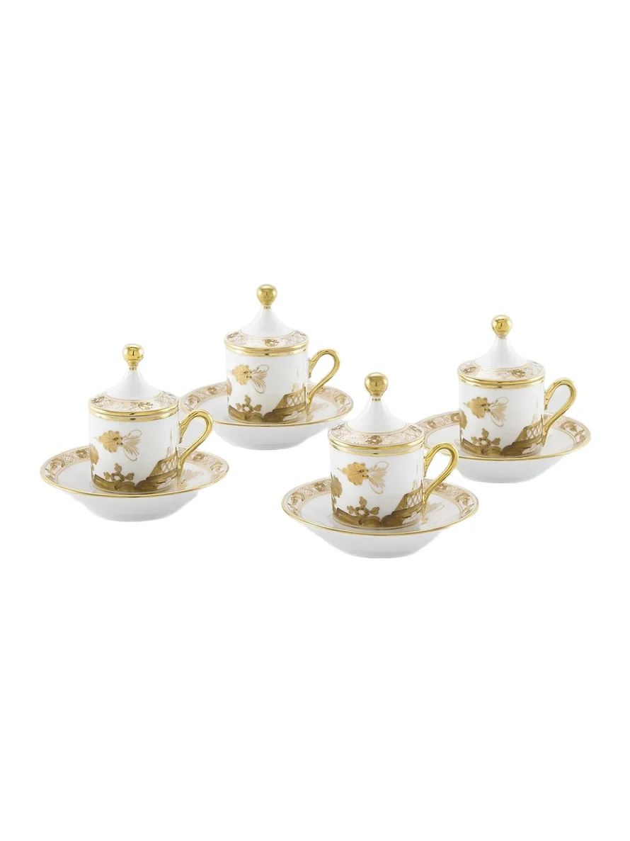 GINORI 1735 Tesori Oriente Italiano 12-Piece Antico Doccia Coffee Set