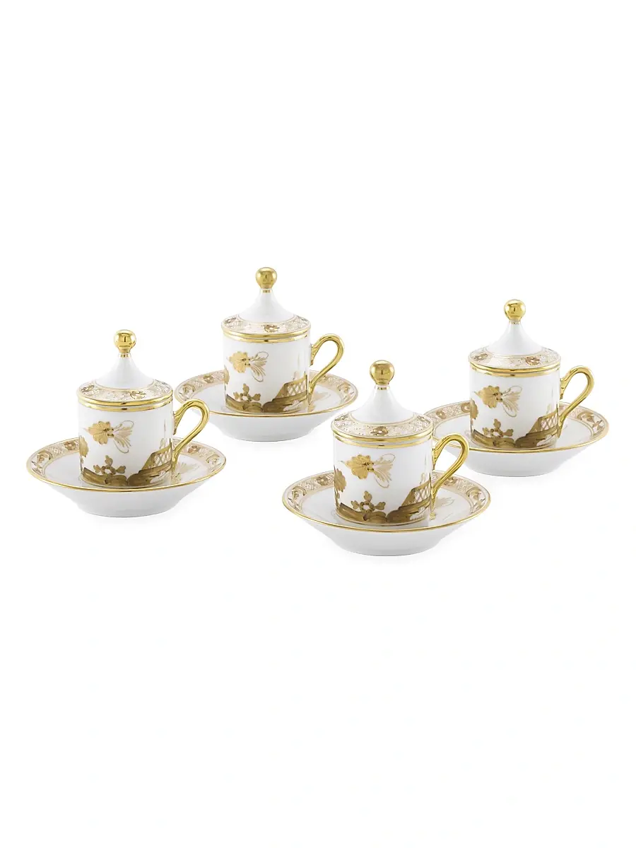 GINORI 1735 Tesori Oriente Italiano 12-Piece Antico Doccia Coffee Set