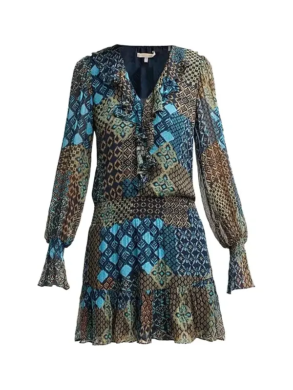 Ramy Brook Women's Astrid Printed Blouson Mini Dress
