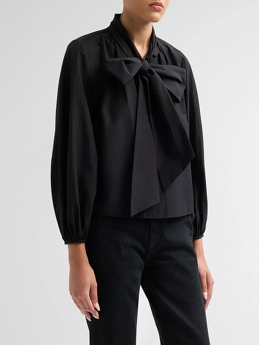 L'Agence Women's Deon Poplin Tieneck Shirt | Thumbnail 4 L'Agence Women's Deon Poplin Tieneck Shirt | Thumbnail 4