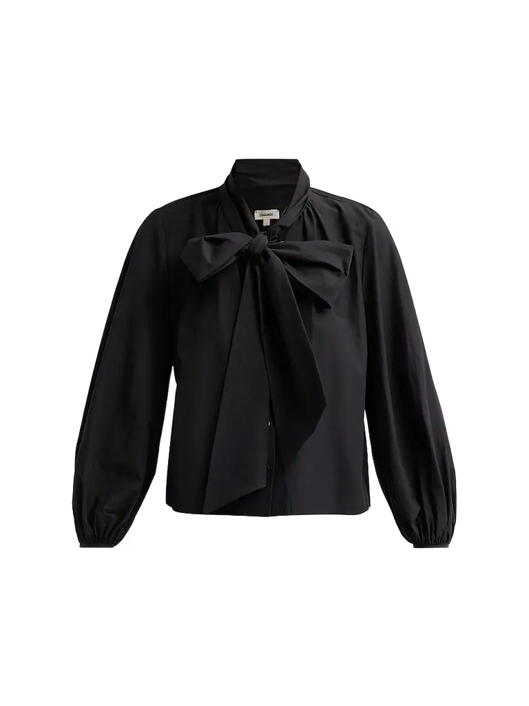 L'Agence Women's Deon Poplin Tieneck Shirt