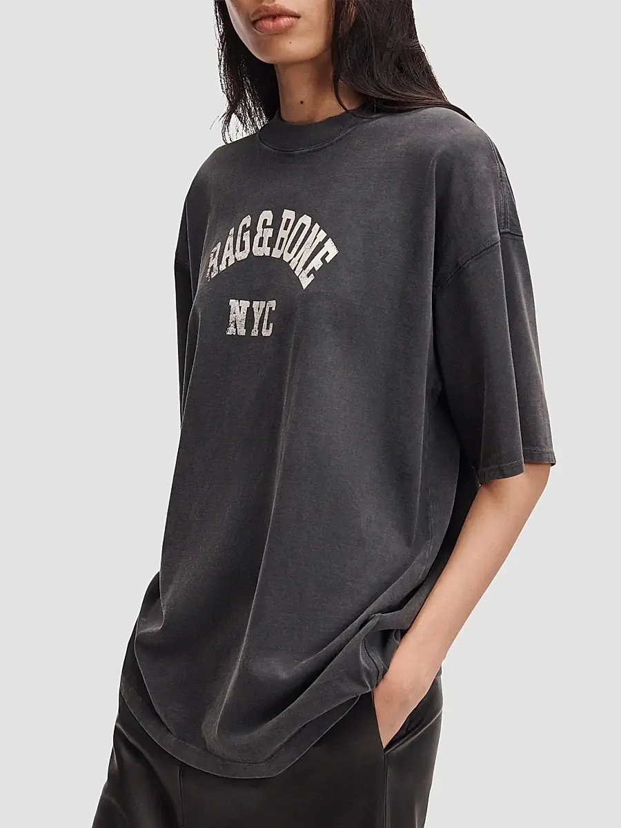 rag & bone Women's University Alex Cotton T-Shirt | Thumbnail 4 rag & bone Women's University Alex Cotton T-Shirt | Thumbnail 4