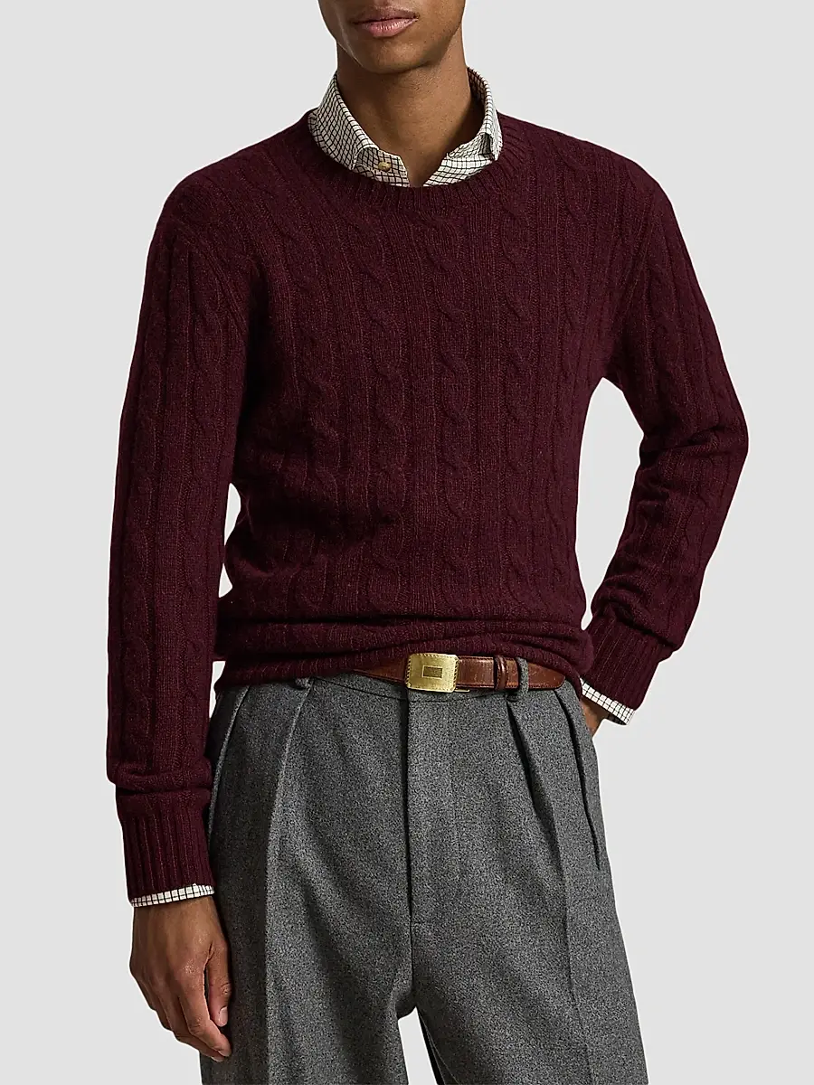 Polo Ralph Lauren Men's Cable-Knit Cashmere Sweater | Thumbnail 4 Polo Ralph Lauren Men's Cable-Knit Cashmere Sweater | Thumbnail 4