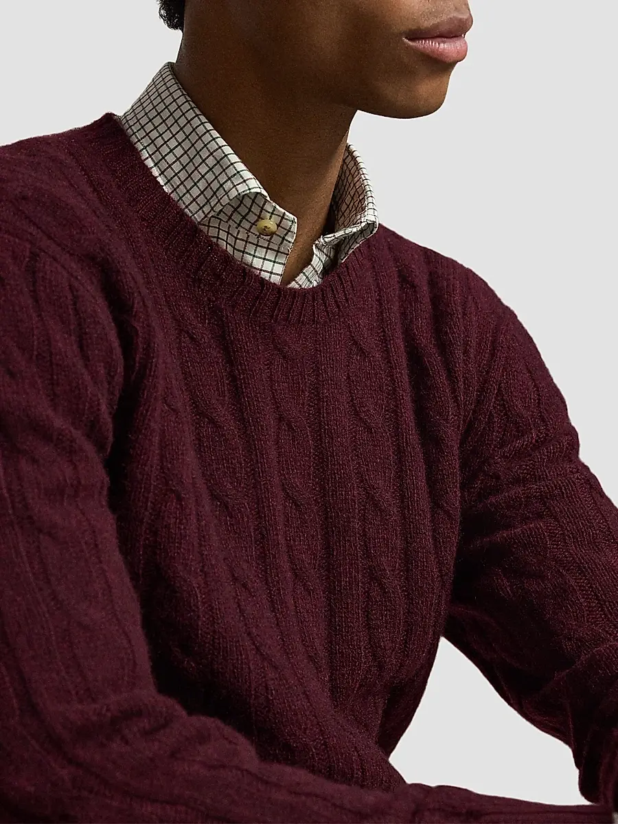 Polo Ralph Lauren Men's Cable-Knit Cashmere Sweater | Thumbnail 5 Polo Ralph Lauren Men's Cable-Knit Cashmere Sweater | Thumbnail 5