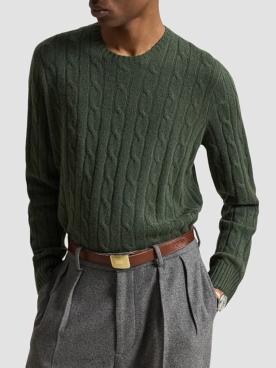 Polo Ralph Lauren Men's Cable-Knit Cashmere Sweater | Thumbnail 4 Polo Ralph Lauren Men's Cable-Knit Cashmere Sweater | Thumbnail 4
