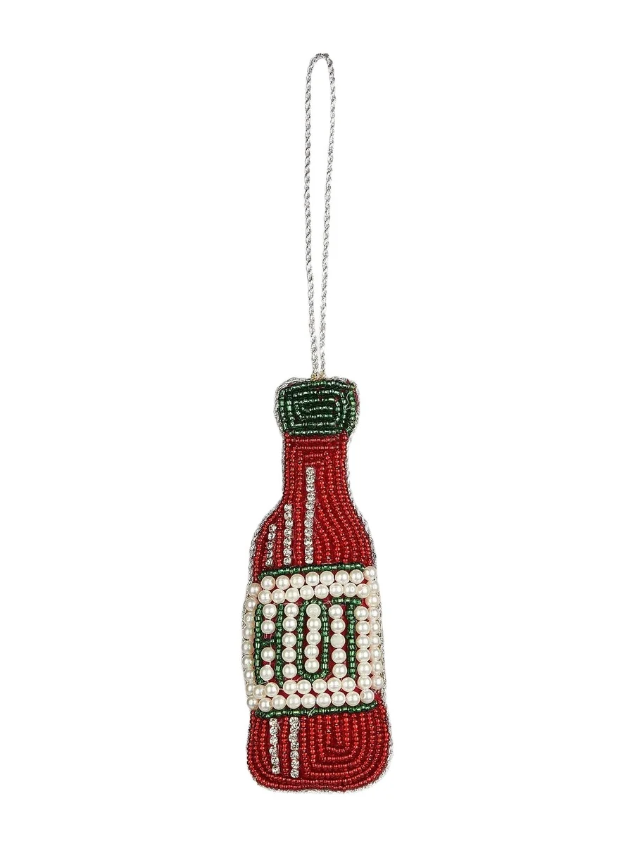Sudha Pennathur Hot Sauce Beaded Ornament
