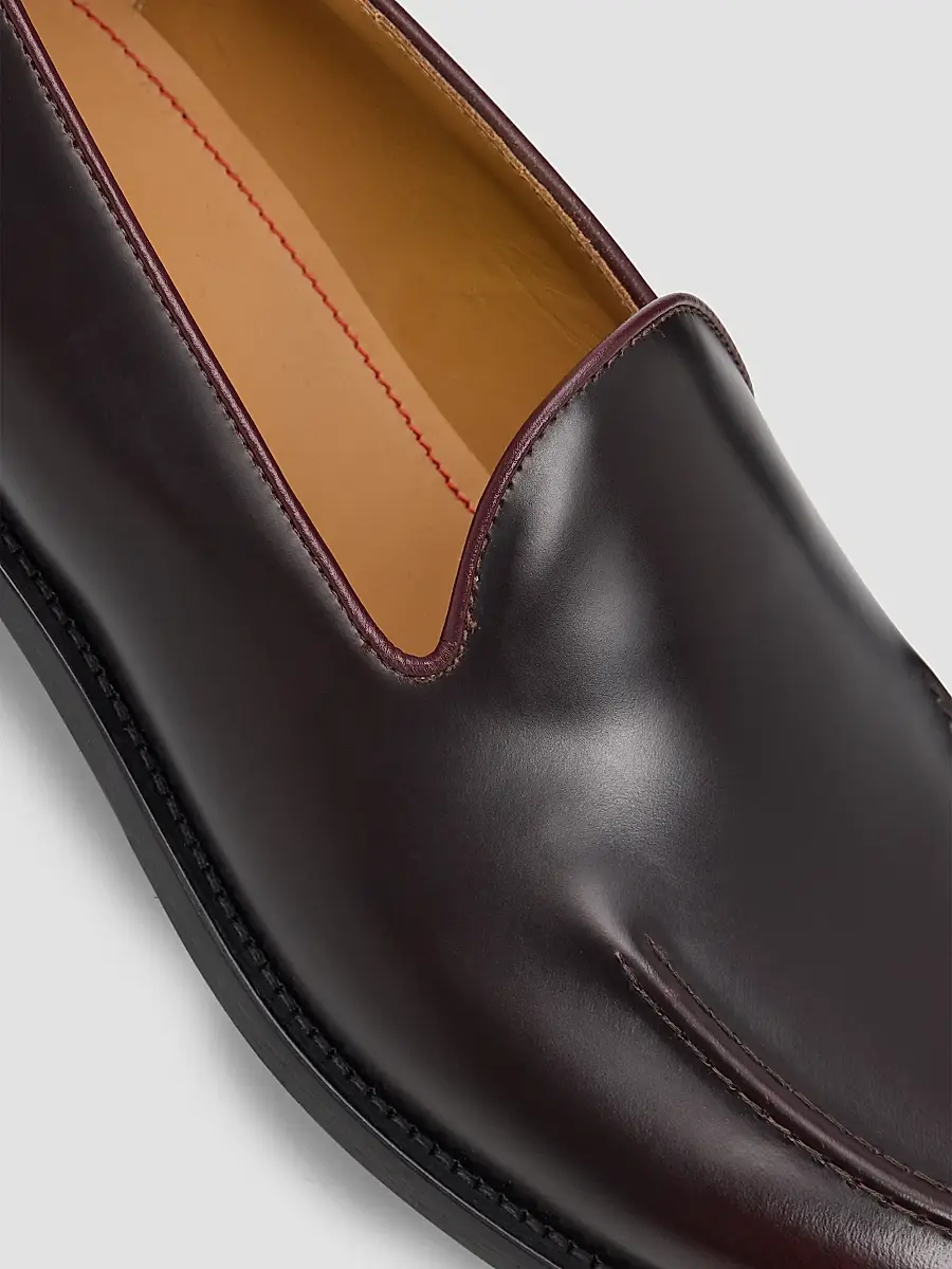 Kiton Men's Leather Slipper Loafers | Thumbnail 5