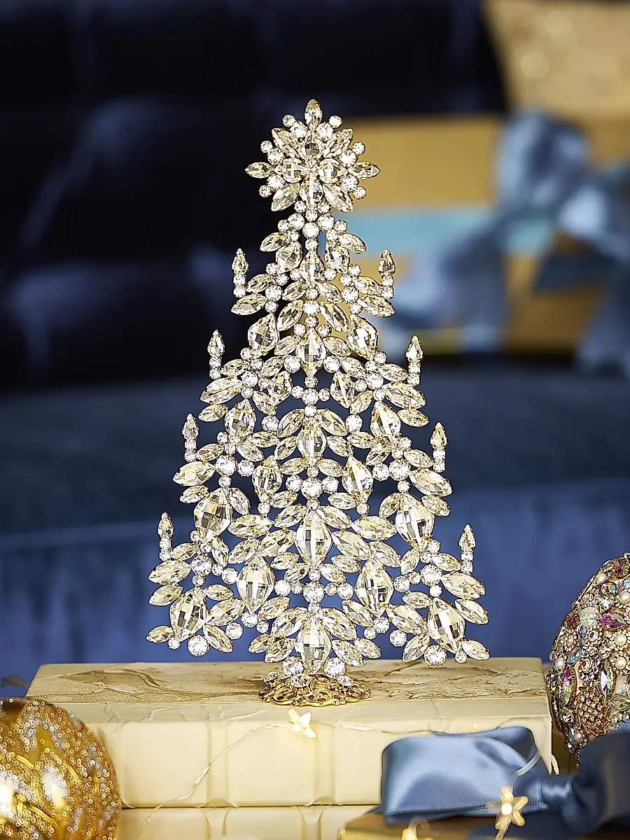 Exclusively Ours Intricate Crystal Christmas Tree Decoration | Image 1 Exclusively Ours Intricate Crystal Christmas Tree Decoration | Image 1