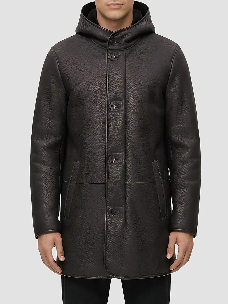 Gorski Men's Embossed Select Shearling Lamb Stroller Coat | Thumbnail 3 Gorski Men's Embossed Select Shearling Lamb Stroller Coat | Thumbnail 3