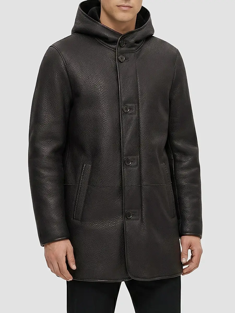 Gorski Men's Embossed Select Shearling Lamb Stroller Coat | Thumbnail 4 Gorski Men's Embossed Select Shearling Lamb Stroller Coat | Thumbnail 4