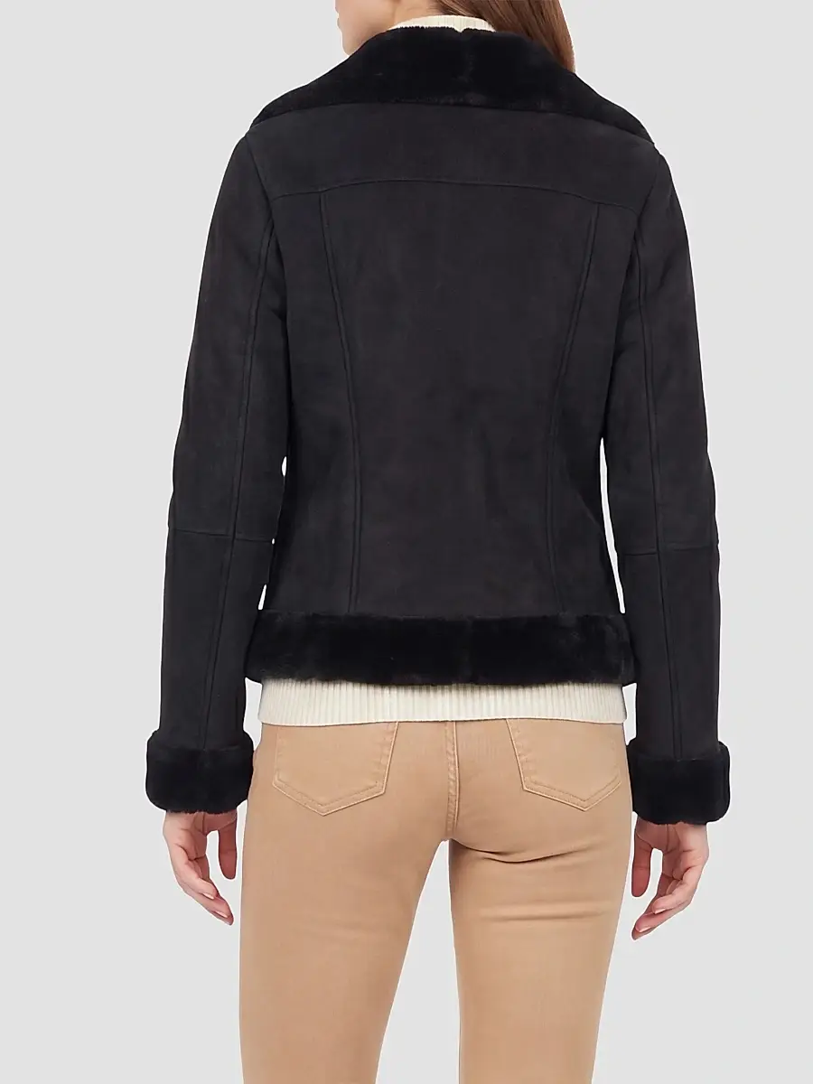 Gorski Women's Merino Lamb Moto Zip Jacket | Thumbnail 5 Gorski Women's Merino Lamb Moto Zip Jacket | Thumbnail 5