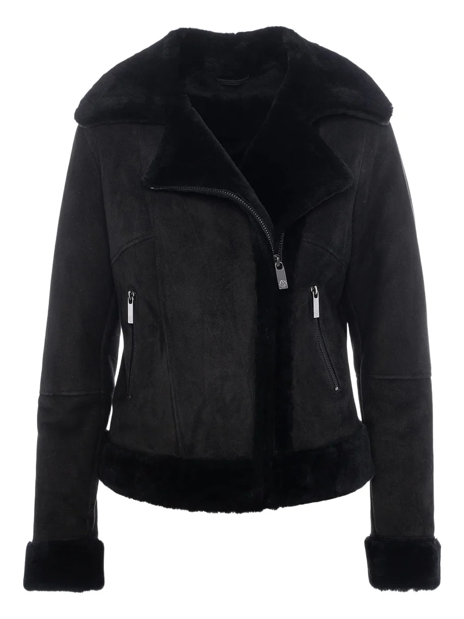 Women's Merino Lamb Moto Zip Jacket Women's Merino Lamb Moto Zip Jacket