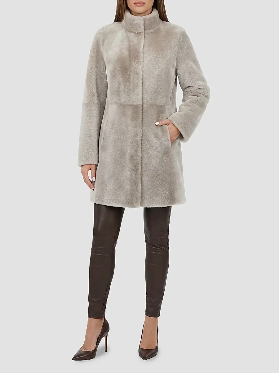 Gorski Women's Merino Lamb Stroller Coat | Thumbnail 2 Gorski Women's Merino Lamb Stroller Coat | Thumbnail 2