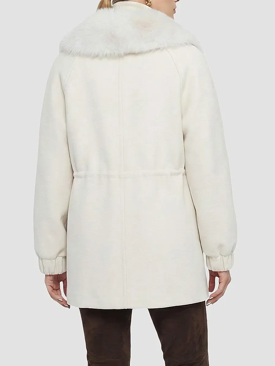 Gorski Women's Zip Coat with Detachable Lamb Collar | Thumbnail 5 Gorski Women's Zip Coat with Detachable Lamb Collar | Thumbnail 5