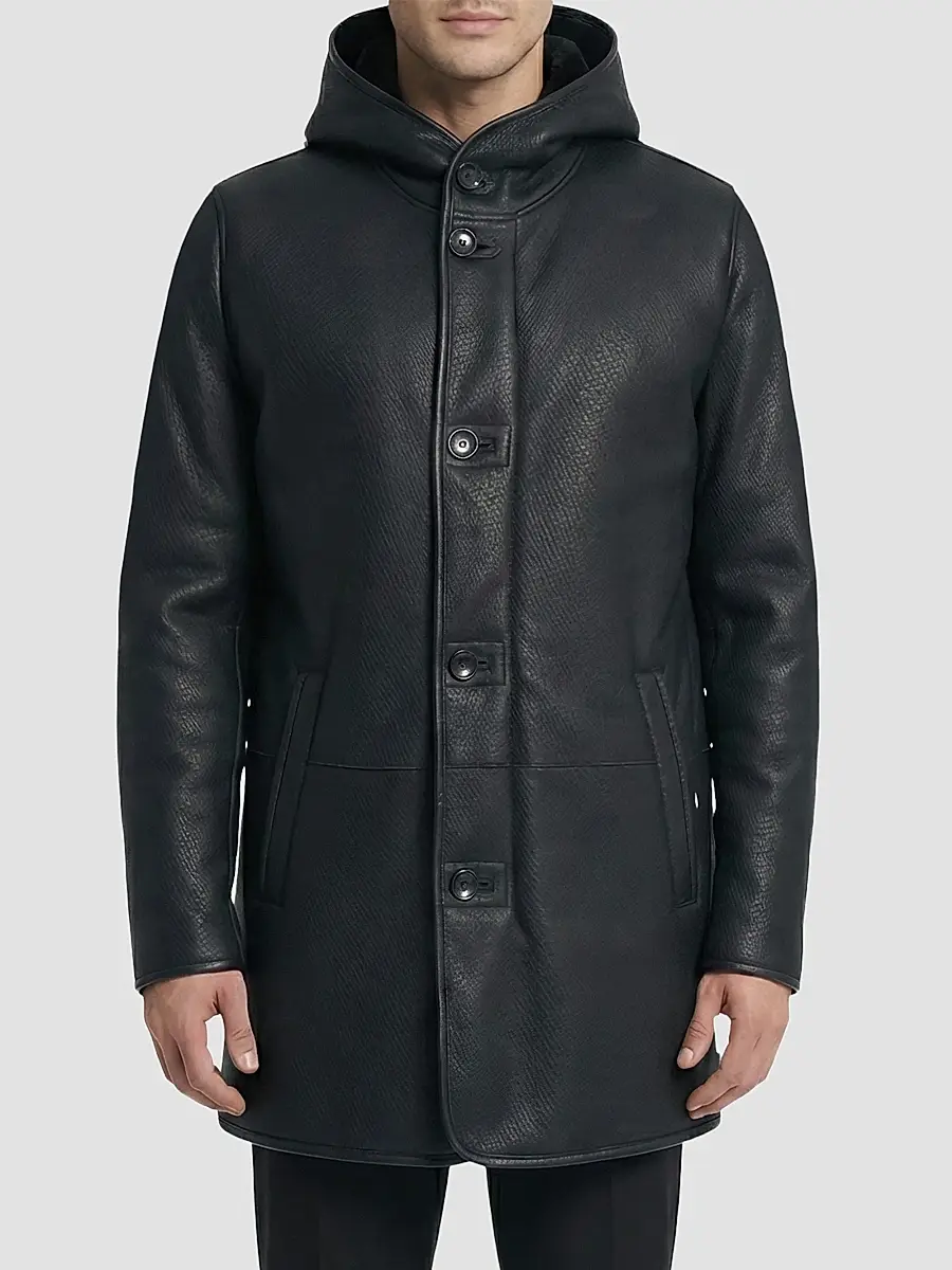 Gorski Men's Embossed Select Shearling Lamb Stroller Coat | Thumbnail 3 Gorski Men's Embossed Select Shearling Lamb Stroller Coat | Thumbnail 3
