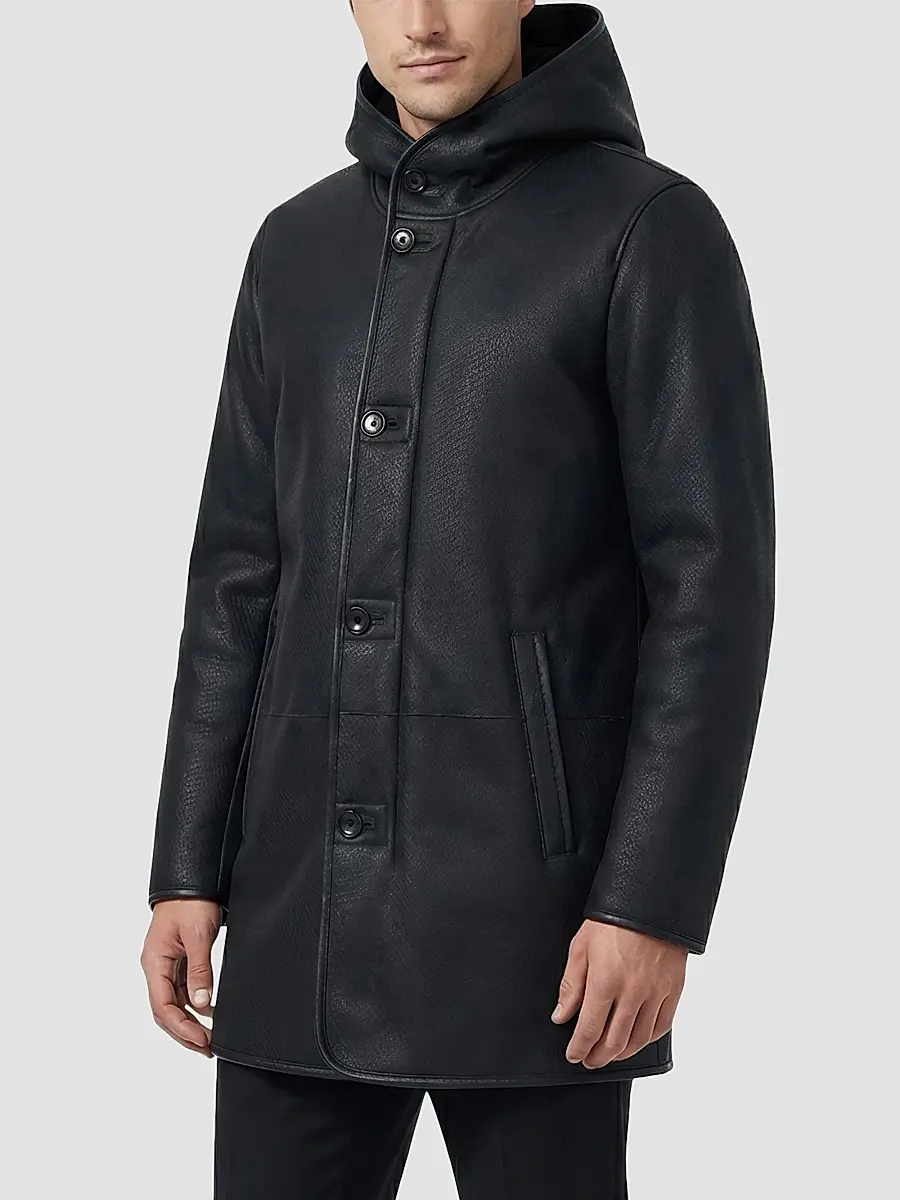 Gorski Men's Embossed Select Shearling Lamb Stroller Coat | Thumbnail 4 Gorski Men's Embossed Select Shearling Lamb Stroller Coat | Thumbnail 4