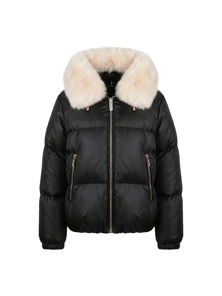 Gorski Women's Apres-Ski Parka with Detachable Merinillo Lamb Hood Trim - Black Iceberg - Size XL | Image 1 Gorski Women's Apres-Ski Parka with Detachable Merinillo Lamb Hood Trim - Black Iceberg - Size XL | Image 1