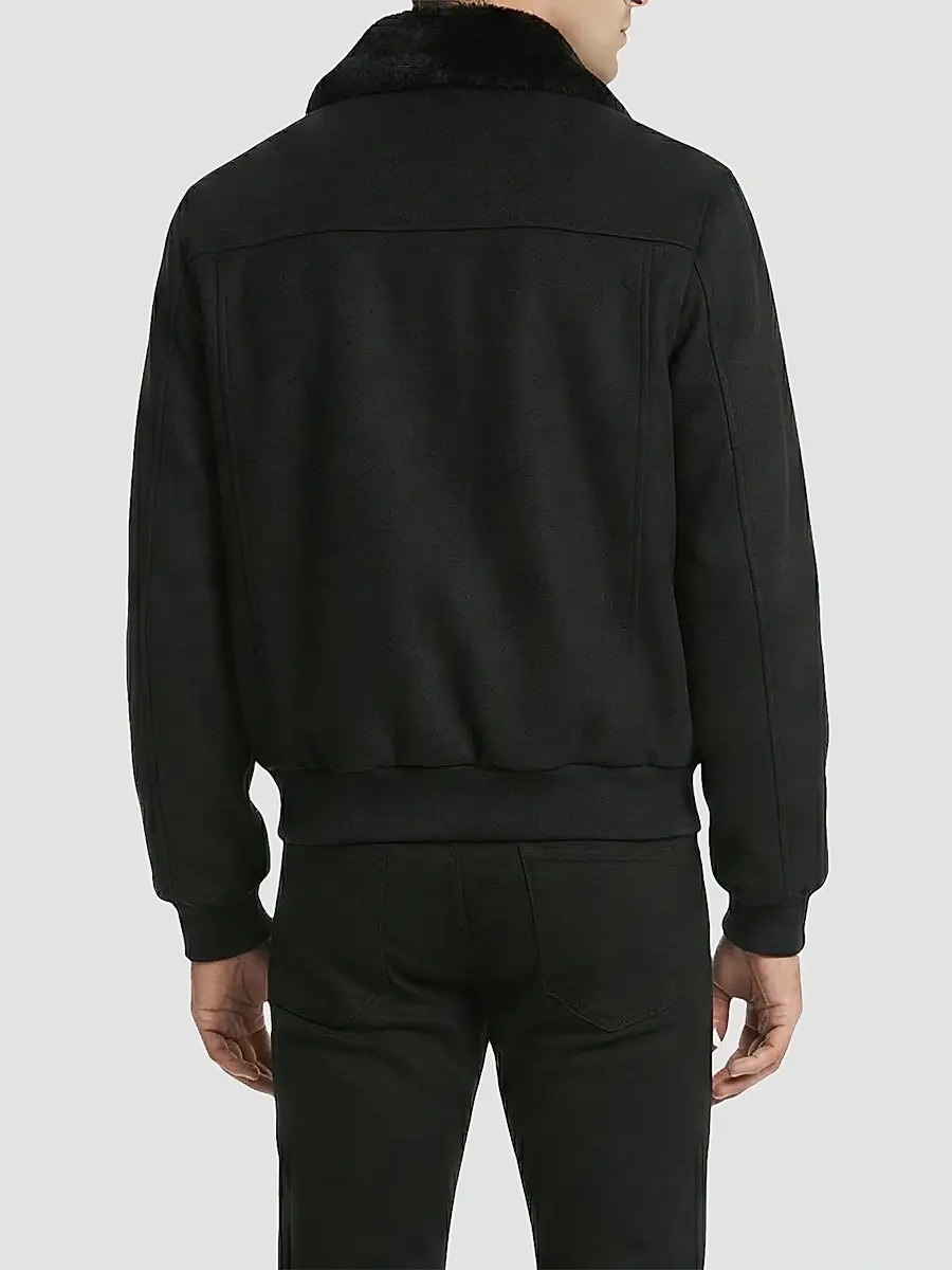 Gorski Men's Wool Jacket with Detachable Shearling Collar | Thumbnail 5
