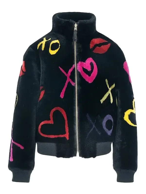 Women's Reversible Merino Lamb Bomber Coat Women's Reversible Merino Lamb Bomber Coat