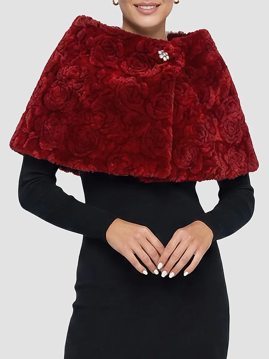Gorski Women's Select Lamb Rose Cut Capelet | Thumbnail 3 Gorski Women's Select Lamb Rose Cut Capelet | Thumbnail 3