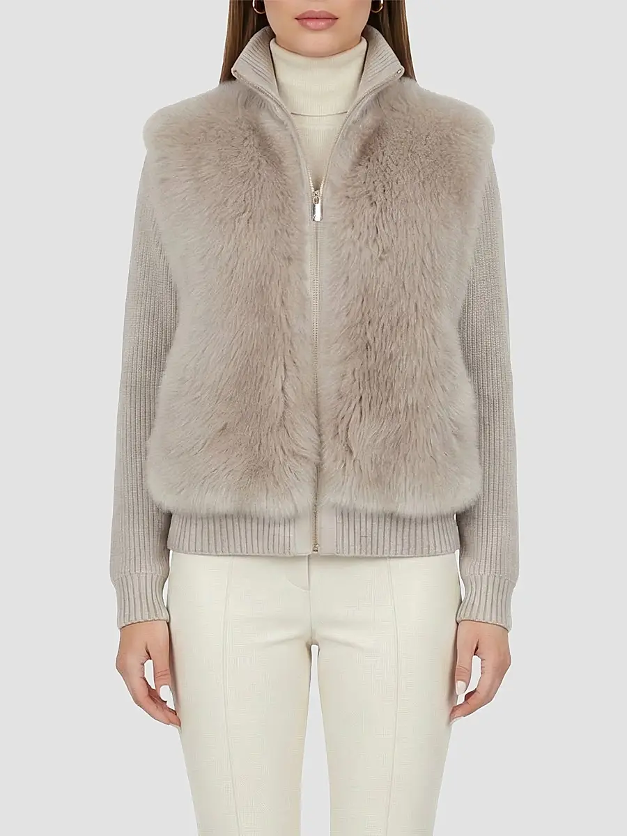 Gorski Women's Wool Blend Quilted Down Coat | Thumbnail 3