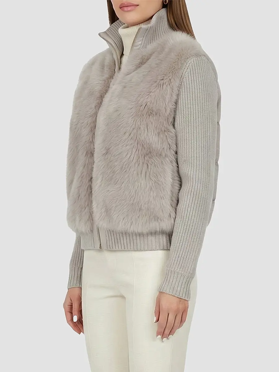 Gorski Women's Wool Blend Quilted Down Coat | Thumbnail 4