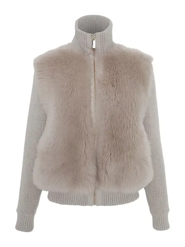 Women's Wool Blend Quilted Down Coat
