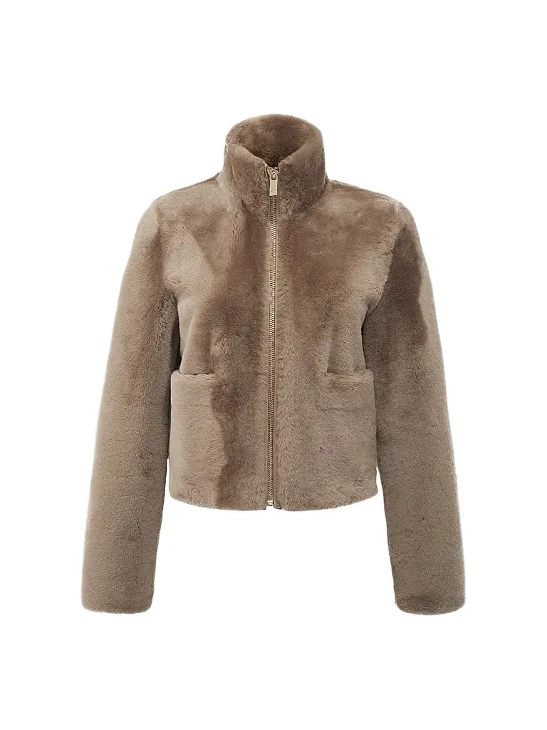 Gorski Women's Merino Shearling Lamb Coat - Caramel | Image 1 Gorski Women's Merino Shearling Lamb Coat - Caramel | Image 1