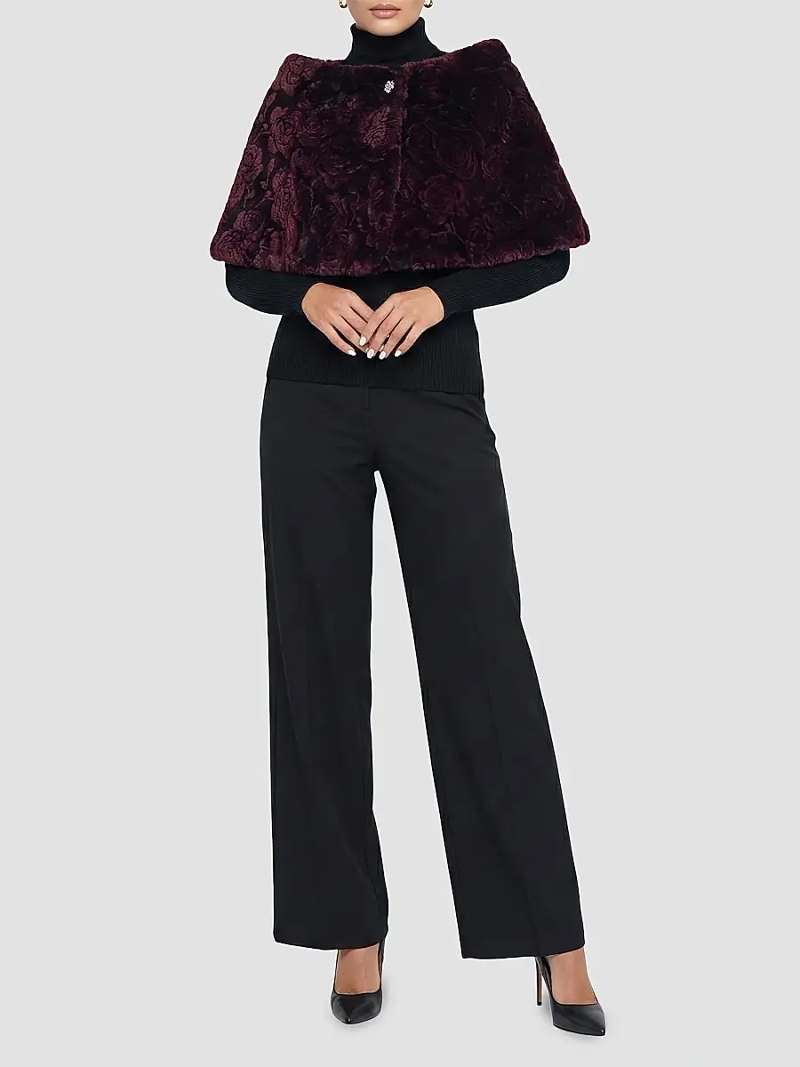 Gorski Women's Select Lamb Rose Cut Capelet | Thumbnail 2 Gorski Women's Select Lamb Rose Cut Capelet | Thumbnail 2