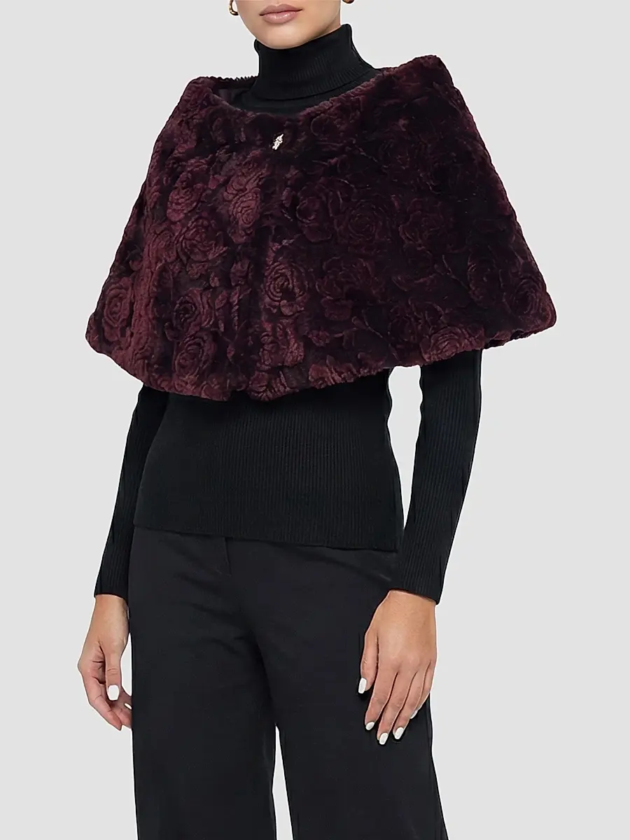 Gorski Women's Select Lamb Rose Cut Capelet | Thumbnail 4 Gorski Women's Select Lamb Rose Cut Capelet | Thumbnail 4