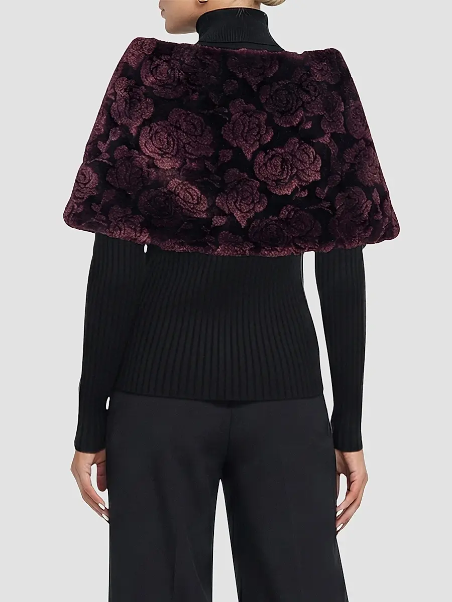 Gorski Women's Select Lamb Rose Cut Capelet | Thumbnail 5 Gorski Women's Select Lamb Rose Cut Capelet | Thumbnail 5